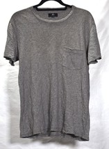 Seven For All Mankind Mens T-Shirt Crewneck Cotton SS Gray Top S w/Pocket - £23.22 GBP