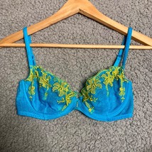 Victoria Secret Push Up Without Padding Sheer Floral Unpadded Underwire Bra 32B - £13.74 GBP