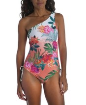 La Blanca Tropicalia One-Shoulder One-Piece Swimsuit, Size 8 - £54.49 GBP