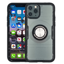 Magnetic CLEAR 360° Rotating Ring Case Cover for iPhone 12 MINI BLACK - £6.12 GBP
