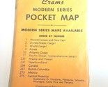 Vintage 1950&#39;s Cram&#39;s Modern Series Pocket Map East Indies New Zealand N... - £14.05 GBP
