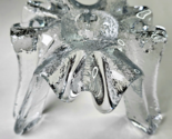 Blenko Art Glass Mid-Century Ice Floe Tri-Footed Candle Holder 5&quot; Tall 8... - $36.00