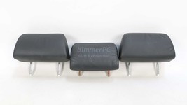 BMW E39 5-Series Black Leather Rear Seat Headrests Left Right Pair 1997-... - £50.39 GBP