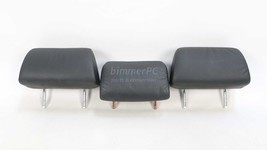 BMW E39 5-Series Black Leather Rear Seat Headrests Left Right Pair 1997-2003 OEM - £51.75 GBP