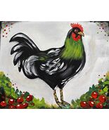 NEW - Christmas Chicken Painting Kit - Paint Your Own - Hand-Drawn - Can... - $38.00
