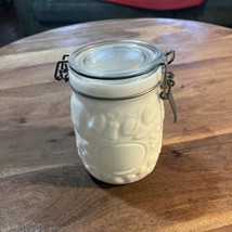 Vintage Wheaton Fruit Embossed White Glass Mason Jar 3/4 L Milk Glass Ca... - $265.06 MXN