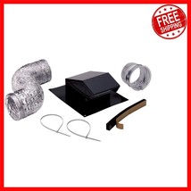 Black Roof Vent Kit with Bird Screen and Back Draft Damper - Quality Ven... - $56.25
