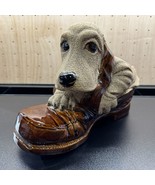 Royal Haeger Planter Hound Dog Shoe Company Basset Sand Finish Vintage MCM - $10.00