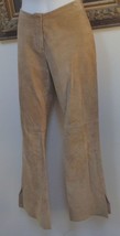 NWOT - GUESS Tan Color 100% Genuine Suede Leather Pants - Size 6 - £19.45 GBP