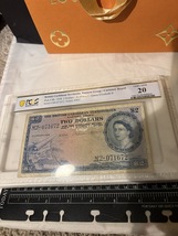 1961 British Caribbean Territories $2 Banknote - P#8c - Queen Elizabeth ... - $189.00