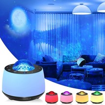 Star Projector,2 in 1 Led Night Light and Galaxy Projector with Moon,Ocean Wave - £31.41 GBP