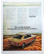 TOYOTA COROLLA FASTBACK-Dependable-Beach-Tan-1971 Vintage Print Ad - $9.55