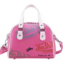 Von Dutch Handbag Designer Barbie Hot Pink Hearts Crossbody Fuchsia Chro... - £24.84 GBP+