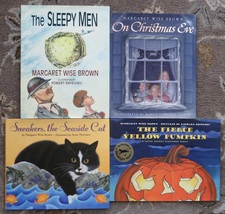 4 Margaret Wise Brown books Sneakers the Seaside Cat, The Fierce Yellow Pumpkin - £17.98 GBP