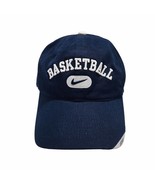 Nike Center Swoosh Basketball BLUE Hat Embroidered Logo Strapback Cotton - $33.20