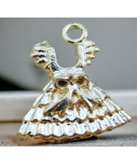 Princess Dress Pendant Charm for Necklace Bracelet Dainty Minimalist Ext... - £9.21 GBP