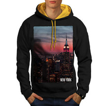 Wellcoda Empire State Building Mens Contrast Hoodie, New Casual Jumper - £30.96 GBP