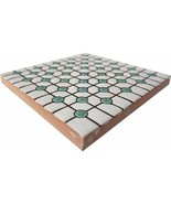 Ceramic High Relief Malibu Tiles Handcrafted  - Green Dots -  (you selec... - €163,63 EUR