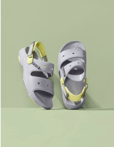 Crocs Unisex Classic All Terrain Sandals Men 10/Women 12 Gray/Volt Yellow New - £37.37 GBP
