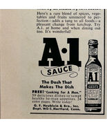 1954 A-1 Steak Sauce Dressing Advertisement Condiments G.F. Heublein DWQQ9 - $181.88 MXN