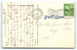 Greetings From Delray Beach Florida Large Letter Linen Postcard 1947 Tichnor - £61.30 GBP