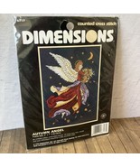 Dimensions “Autumn Angel” Counted Cross Stitch Kit 5x7” 1996 Embroidery - $19.79