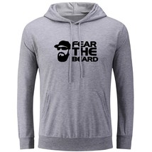 Fear the Beard Funny Print Sweatshirt Unisex Hoodies Graphic Hoody Hooded Tops - £20.91 GBP