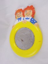 Bobbs Merrill Raggedy Ann Andy Rattle Mirror Toy 5 Inch 1976 - £6.02 GBP