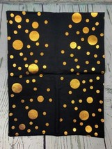Black and Gold Table Runner 14 x 72 inches Glittering Dots Table Runners - £15.88 GBP