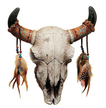 Native American Indian Decorative Skull Wall Sculpture - £63.69 GBP