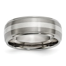 Titanium Sterling Silver 8mm Mens Wedding Ring Sz 11 - £68.81 GBP