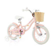 14&quot; Kid&#39;s Bike with Training Wheels and Adjustable Handlebar Seat-Pink -... - £124.12 GBP