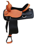 13&quot;-18&quot; Western Two-Tone Synthetic Trail  Barrel Pleasure Horse Saddle 4... - $358.62 CAD