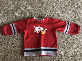 * SIMPLY BASIC Boys  Chow Time Long Sleeve Shirt size 3t red, - $4.99