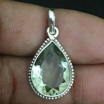 Teardrop Green Amethyst 925 Sterling Silver Fine Jewelry Pendant For Women - £23.23 GBP