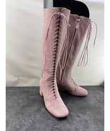 Kate Spade Knee High Boots Women 6M Lake Shoes Pink Suede Tall Prairie L... - $79.02