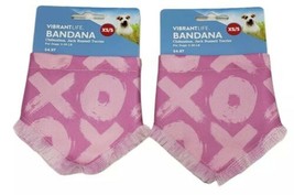 Vibrant Life Dog Bandana XS/S Pink XOXO 5-20 pounds NEW Lot of 2 - £7.11 GBP