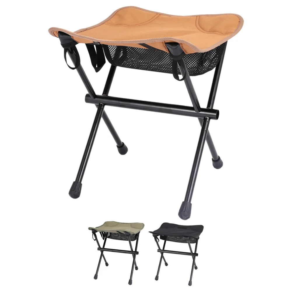 Lightweight Portable Camp Chair Compact Traveling Foot Stool For Travel Picnic - £22.13 GBP