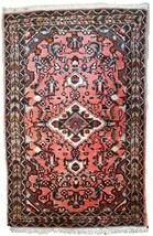 Handmade vintage Oriental rug 1.9&#39; x 3&#39; (59cm x 93cm) 1970s - 1C617 - $509.35