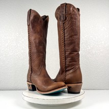 NEW Lane PLAIN JANE PJ Brown Cowboy Boots Womens 7.5 Leather Western Sty... - £182.19 GBP