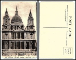 UK Postcard - London, St Paul&#39;s Cathedral, West Front J12 - £2.34 GBP