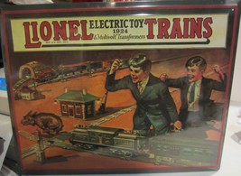 Lionel Electric toy trains 1924 Reproduction Metal sign - $21.52
