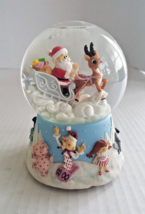 Rudolph Reindeer Island Of Misfit Toys Musical Snow Globe Enesco 2003 - £68.33 GBP