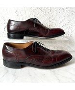 Johnston &amp; Murphy Full Brogue Burgundy Leather Oxfords - Mens&#39; Dress Sho... - $47.50
