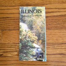 1985-1986 Official Illinois State Highway Transportation Travel Road Map - £7.58 GBP