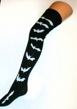 Bats Over Knee Socks Gothic Halloween Party Cosplay Goth Witch Wizard co... - £5.97 GBP