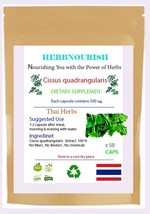 Cissus quadrangularis Capsules  Enhances Bone Strength 50x500 mg - $147.31 MXN