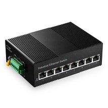 8 Port Gigabit Poe Din Rail Industrial Ethernet Switch, 8 Poe Ieee802.3Af/At, 16 - £106.71 GBP