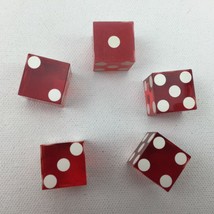 Six Sided Dice Transparent Clear Red Square Die Set 5 Yahtzee Game - $14.99