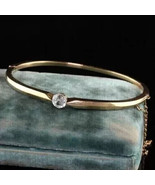 1.5Ct Round Cut Lab-Created Diamond Bangle Bracelet in 14K Yellow Gold P... - $3,717.63 MXN